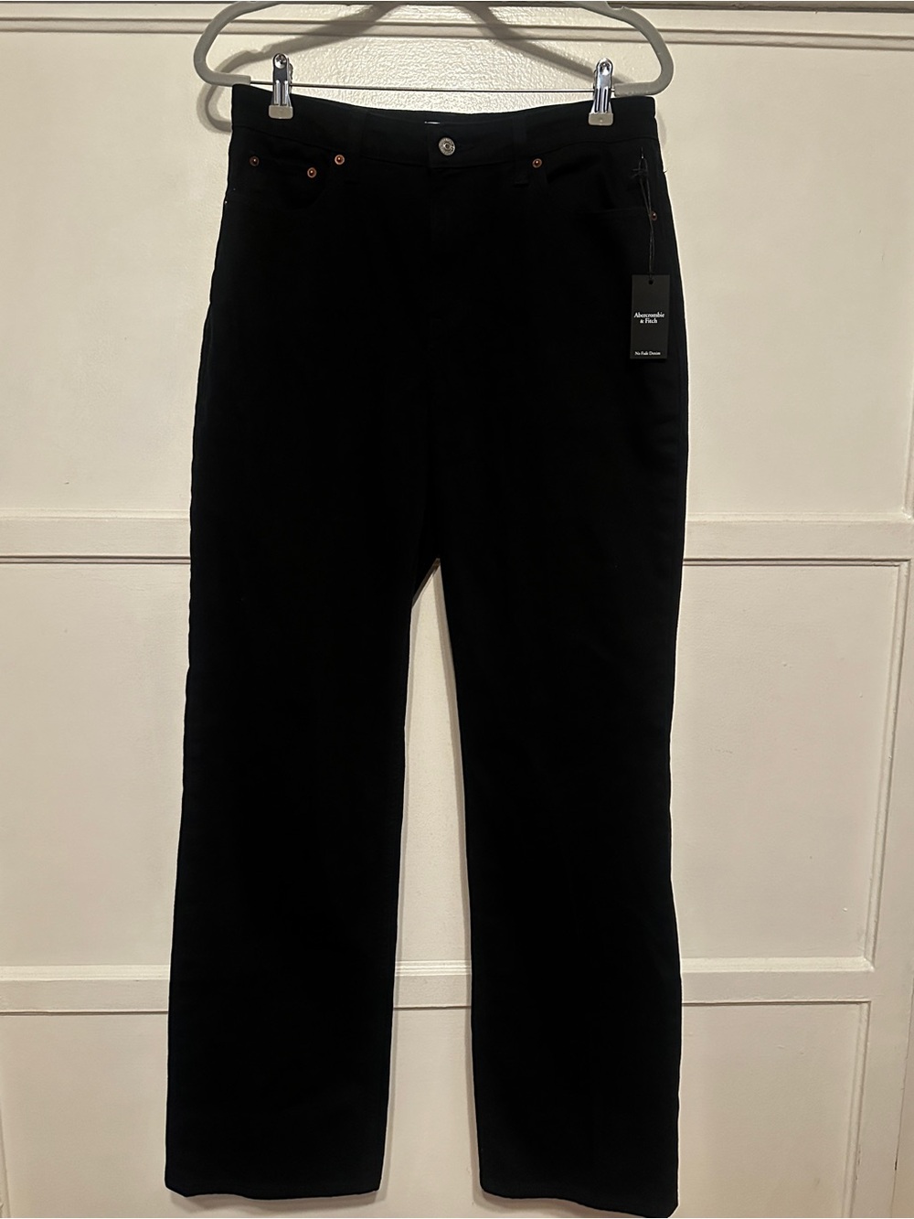 Abercrombie & Fitch The 90's Relaxed Curve Love Jeans Black Denim Extra Long 29